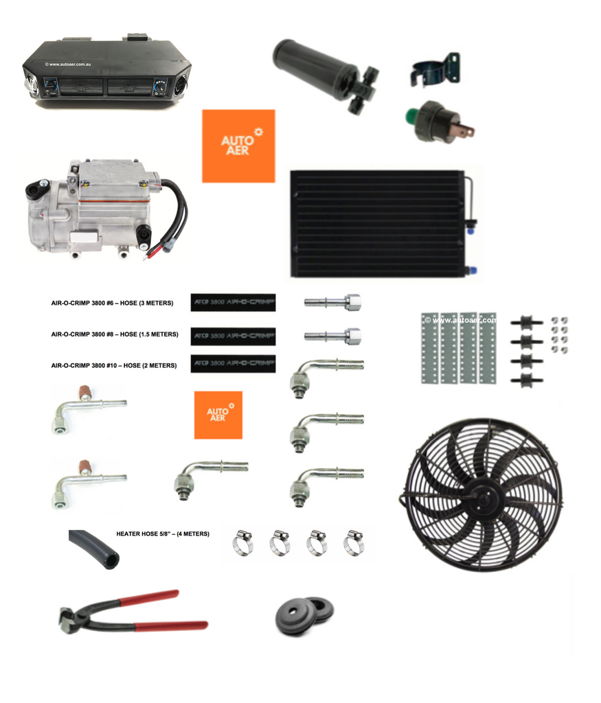 COMPLETE ELECTRIC UNDER DASH AIR CONDITIONING HEAT AND COOL - KIT 11