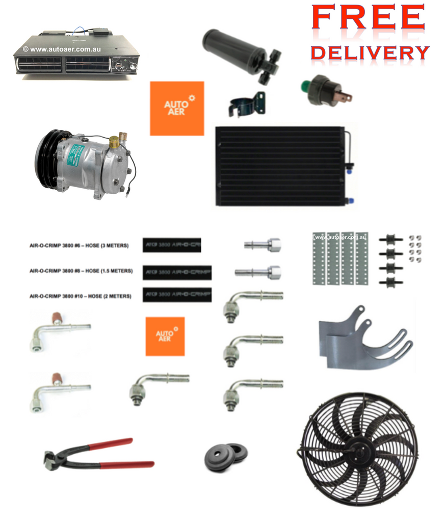 COMPLETE UNDER DASH AIR CONDITIONING COOL ONLY  -  KIT 6