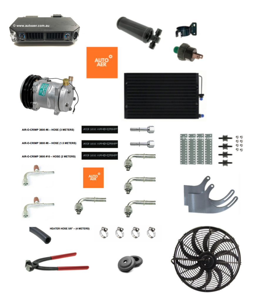 COMPLETE UNDER DASH AIR CONDITIONING HEAT & COOL -  KIT 8