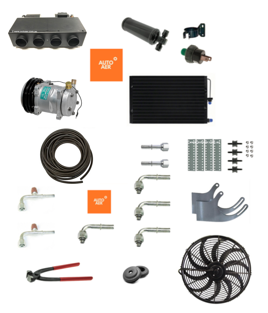 TRUCK 24V CONCEALED AIR CONDITIONING COOL ONLY SYSTEM  -  KIT 4