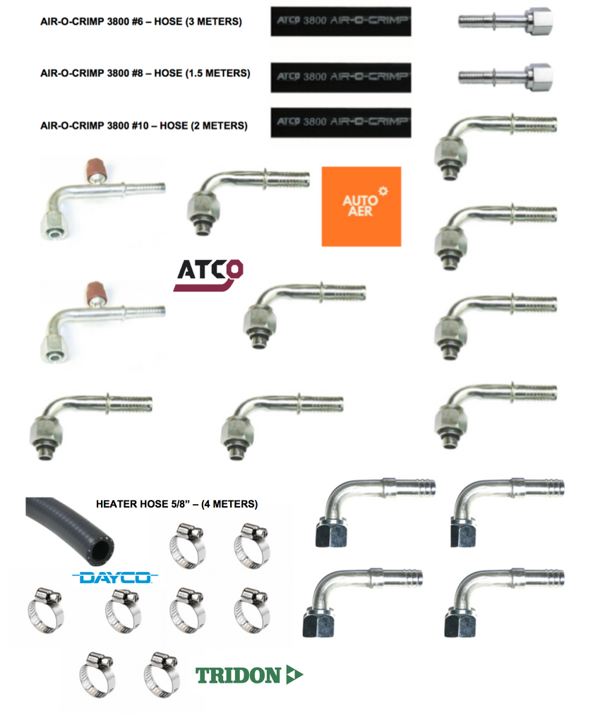 AIR CONDITIONING HOSE AND CLAMP  -  KIT 4