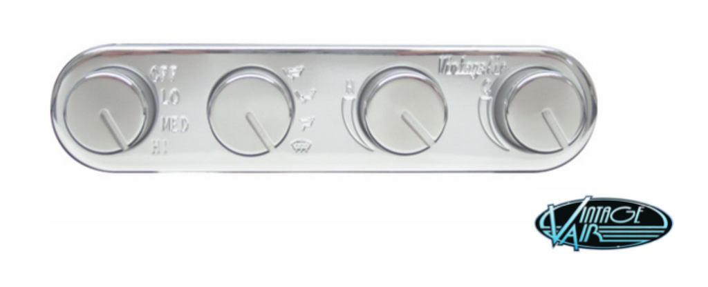 VINTAGE AIR RECTANGLE CONTROL PANEL - POLISHED